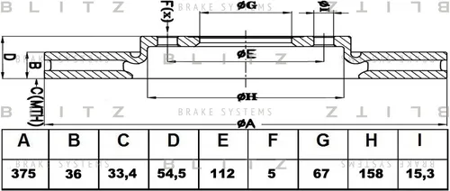 Тормозной диск BLITZ BS0455