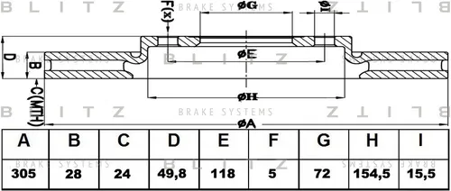 Тормозной диск BLITZ BS0458