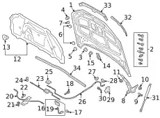 Кт крепежа для ка 8W0098615A VAG