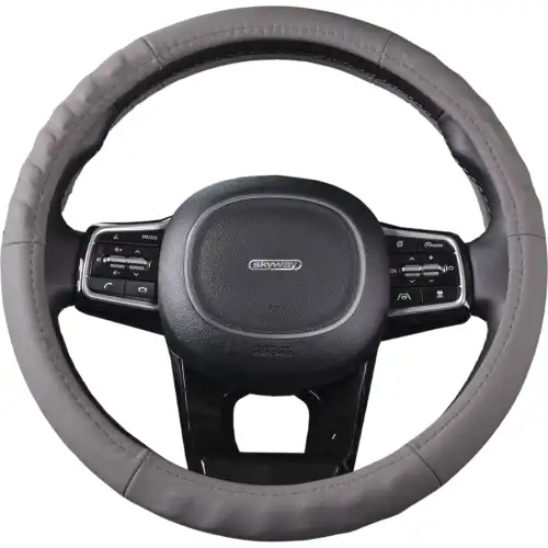 Оплетка м серая кожа натуральная S01108006 SKYWAY