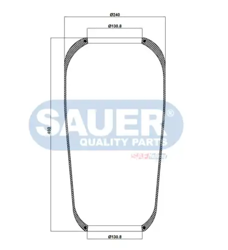 Пневморессора SAUER S2290916001 - '916N1/MAN'
