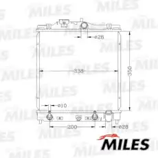 Радиатор системы охлаждения двигателя MILES ACRB065