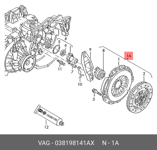 Диск сцепления VAG 038198141AX