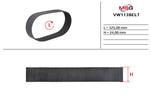 Ремень клиновой MSG VW113BELT