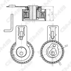Ролик натяжителя ремня FORD GTB0540 GMB