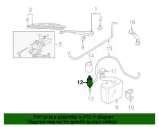 насос стекломывателя Audi 4A0955651 VAG