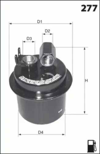 Топливный фильтр MECAFILTER ELE6023