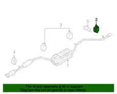 ГЛУШИТЕЛЯ РЕЗИНКА LF09-40-061 MAZDA