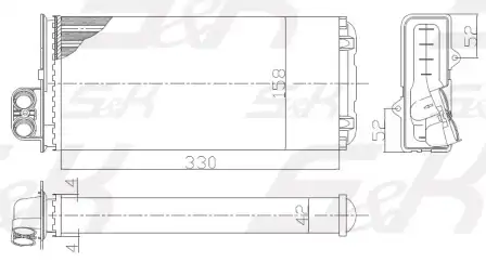 Радиатор печки S&K SK144000402