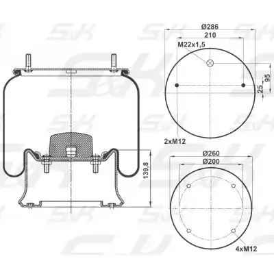 Пневмоподушка S&K SK2918K01PL
