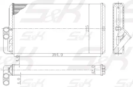 Радиатор печки S&K SK144001202