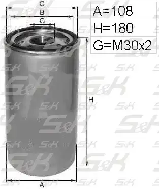 Фильтр масляный S&K SK581002401