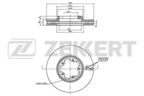 Тормозной диск ZEKKERT BS6011