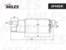 Датчик тормозных колодок MILES AP44041