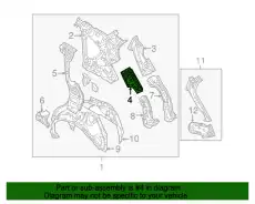 REINF(L)REAR PILLAR KDY37112Y MAZDA