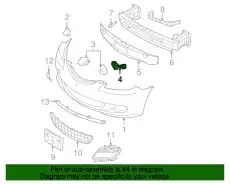 RETAINER N 2 BUMPER BP4K500U1A MAZDA
