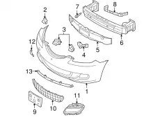 RETAINER N 2 BUMPER BP4K500U1A MAZDA