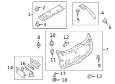 TRIM,LIFTGATE-LOWER KB7W68960 MAZDA