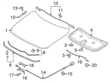 WEATHERSTRIP,BONNET- KB7W56750 MAZDA