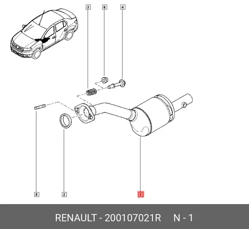 КАТАЛИЗАТОР 200107021R RENAULT