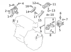 BRACKET NO.1,ENGINE K12839010 MAZDA