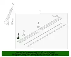 KB7W51PS3A Фиксатор молдинга порога MAZDA
