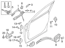 Ручка двери MAZDA KD475841XG27