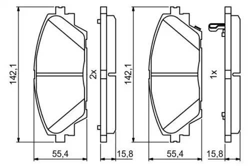 Тормозные колодки дисковые BOSCH 986494804