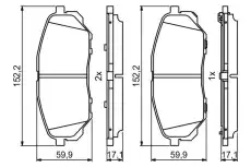Тормозные колодки дисковые BOSCH 986494827