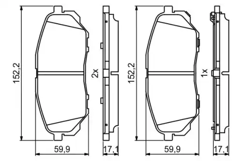 Тормозные колодки дисковые BOSCH 986494827