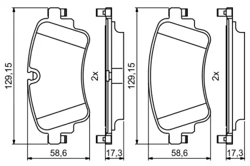 Тормозные колодки дисковые BOSCH 986494833