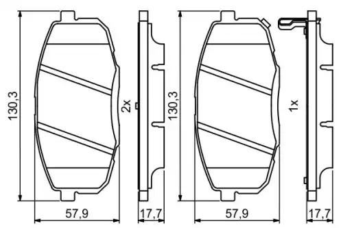 Тормозные колодки дисковые BOSCH 986494995