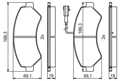 Тормозные колодки дисковые BOSCH 986494799