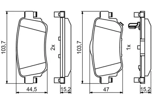 Тормозные колодки дисковые BOSCH 986494816