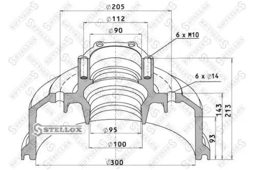 Тормозной барабан STELLOX 85-00120-SX