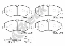Тормозные колодки дисковые передняя ось BRECK 22062 00 703 00