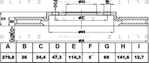 Тормозной диск BLITZ BS0459