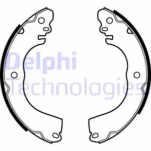Тормозные колодки барабанные задняя ось DELPHI LS2111