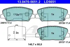 Тормозные колодки дисковые ATE 13.0470-5651.2