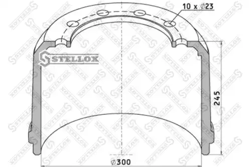 Тормозной барабан STELLOX 85-00123-SX