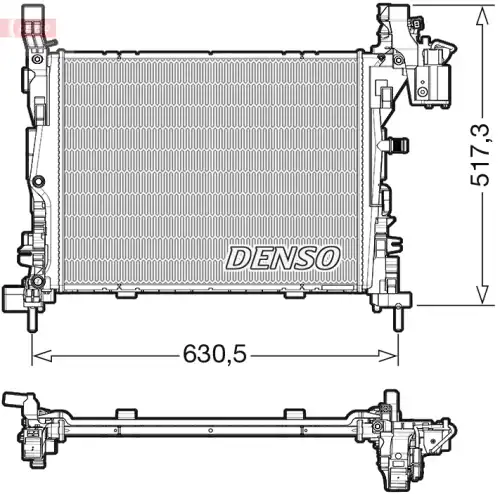Радиатор системы охлаждения двигателя DENSO DRM23062