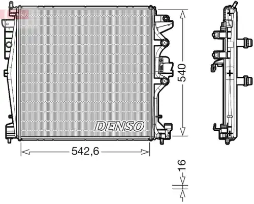 Радиатор системы охлаждения двигателя DENSO DRM01004