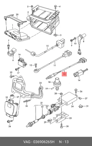 лямбда-зонд Audi 036906265H VAG
