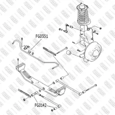 втулка стабилизатора заднего!\ Hyundai Matrix 01> FG0351 FIXAR