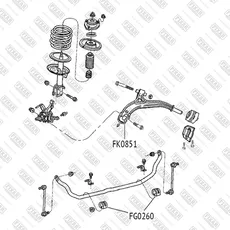 втулка стабилизатора!\ Chrysler Voyager 00> FG0260 FIXAR