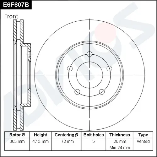 Тормозной диск ADVICS E6F607B