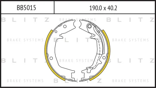 Тормозные колодки барабанные BLITZ BB5015