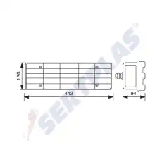 Фонарь задний SERTPLAS 0284LU