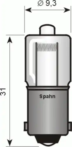 Автолампа SPAHN GLUHLAMPEN 2522