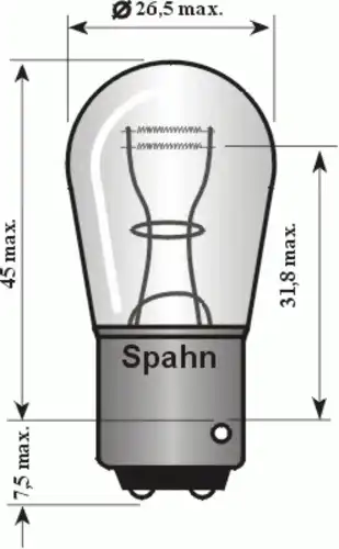 Автолампа SPAHN GLUHLAMPEN 2015